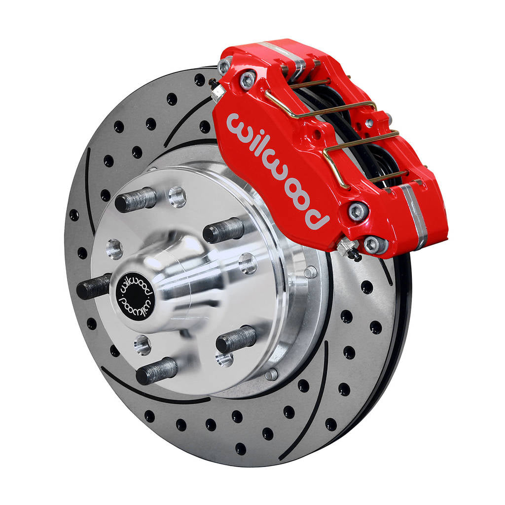 WILWOOD 140-13202-DR Kit,Front,Camaro/Nova,67-72,Dp-Db 11.00 Rotor,Vented,Drilled,Red Photo-0