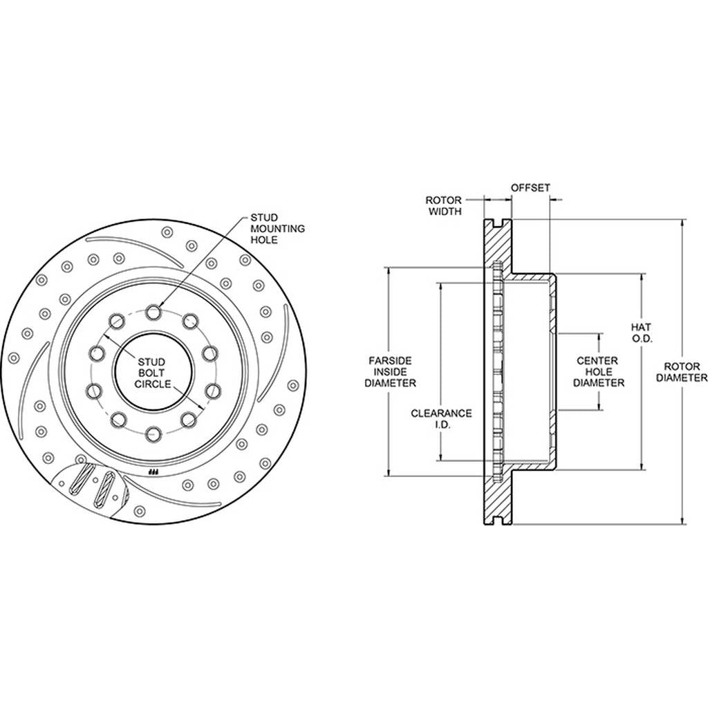 WILWOOD 160-15513-BK Rotor1219-110dj306-152lnexxxxr 5x4.75/5.00,Srp,Black Photo-2
