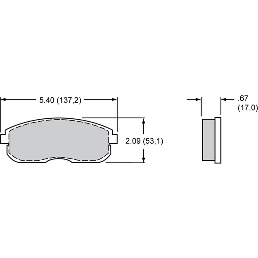 WILWOOD 150-D0815K Pad,D0815pm,.670,Axle Set Photo-0