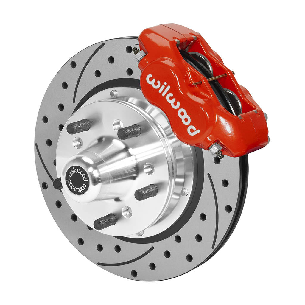 WILWOOD 140-15459-DR Kit,Front,65-72 Dart/Duster,Disc Spindle 5x4.00 Bc,Fdli,11.00 Rtr,Srp,Red Photo-0
