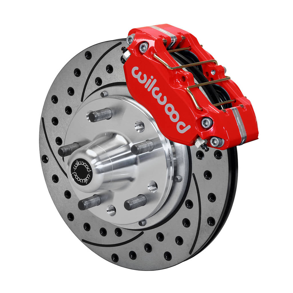WILWOOD 140-13345-DR Kit,Front,Wwe Pro Spindle,Dp-Db,11.00 Rotor,Drilled,Red Photo-0