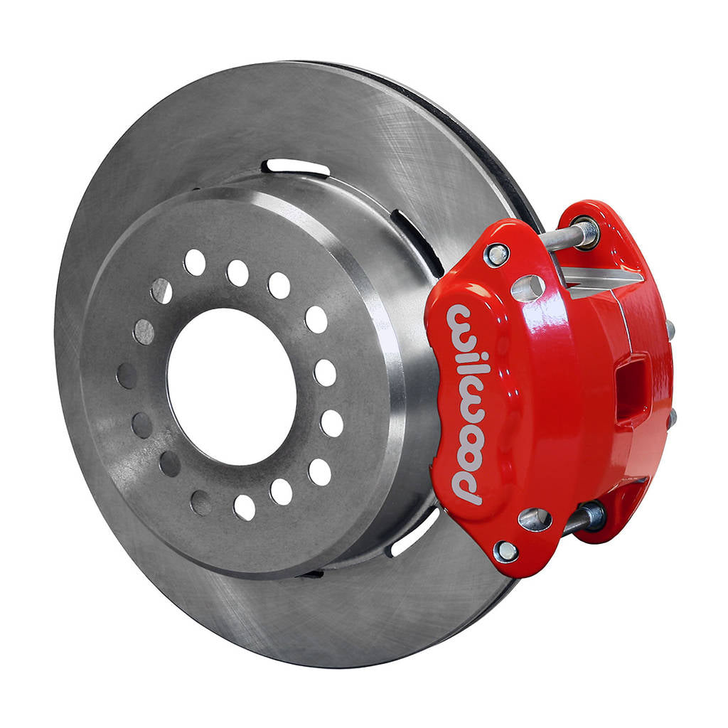 WILWOOD 140-13025-R Kit,Rear,Disc/Drum,12 Bolt Chevy,2.81 Offset 1pc .81 Rotor,Staggered,Spcl,Red Photo-0