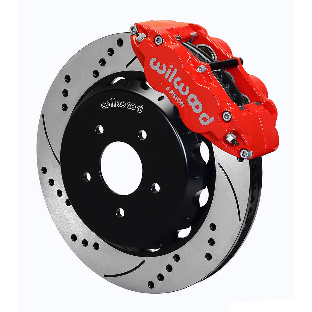 WILWOOD 140-15408-DR Kit,Front,Gto,2004-2006,Fnsl6r-Ds,14.00 Rotor,Drilled,Red,W/Lines Photo-0