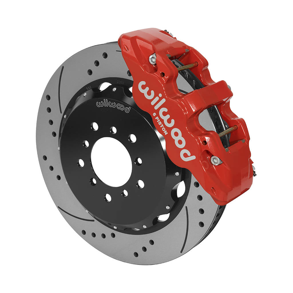 WILWOOD 140-14751-DR Kit,Front,Bmw,E46 M3,01-06,Aero6,14.00 Rotor,Srp,Red,W/Lines Photo-0