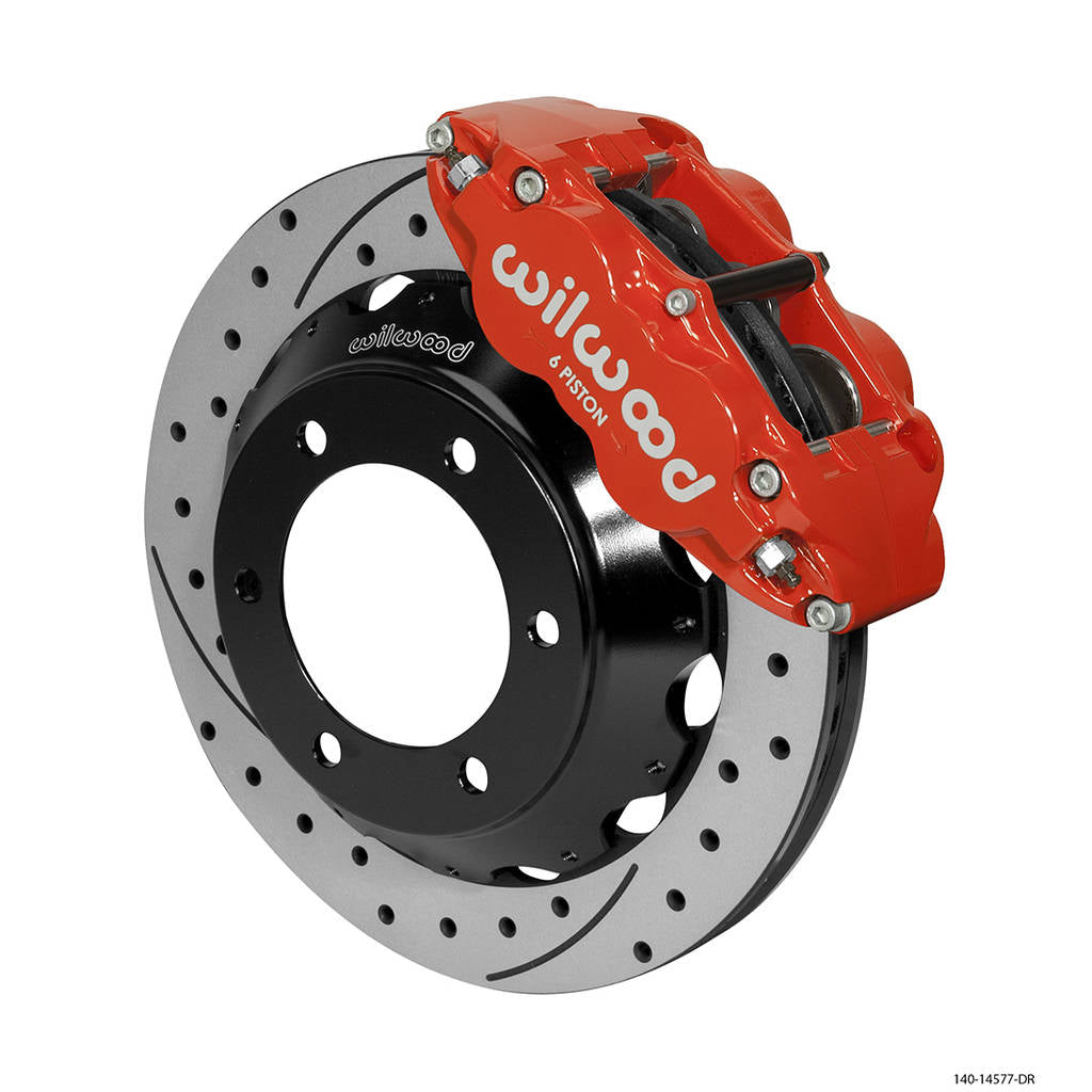 WILWOOD 140-14577-DR Kit,Front,Tacoma,05-15,Fnsl6r,12.88 Rotor,Drilled,Red,W/Lines Photo-0