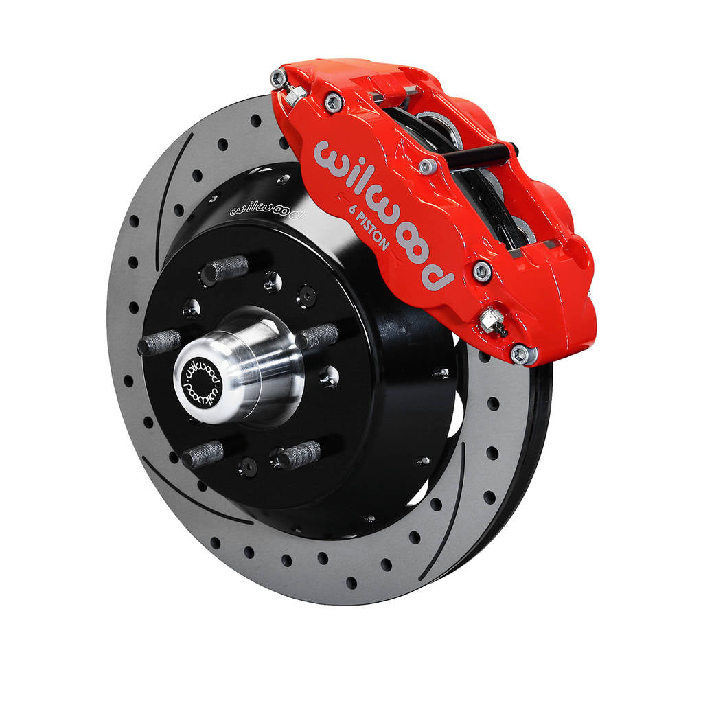 WILWOOD 140-15155-DR Kit,Front,Wwe Pro Spindle,Big Brake 5x5.00 Hub,13.00 Rotor,Srp,Red Photo-0