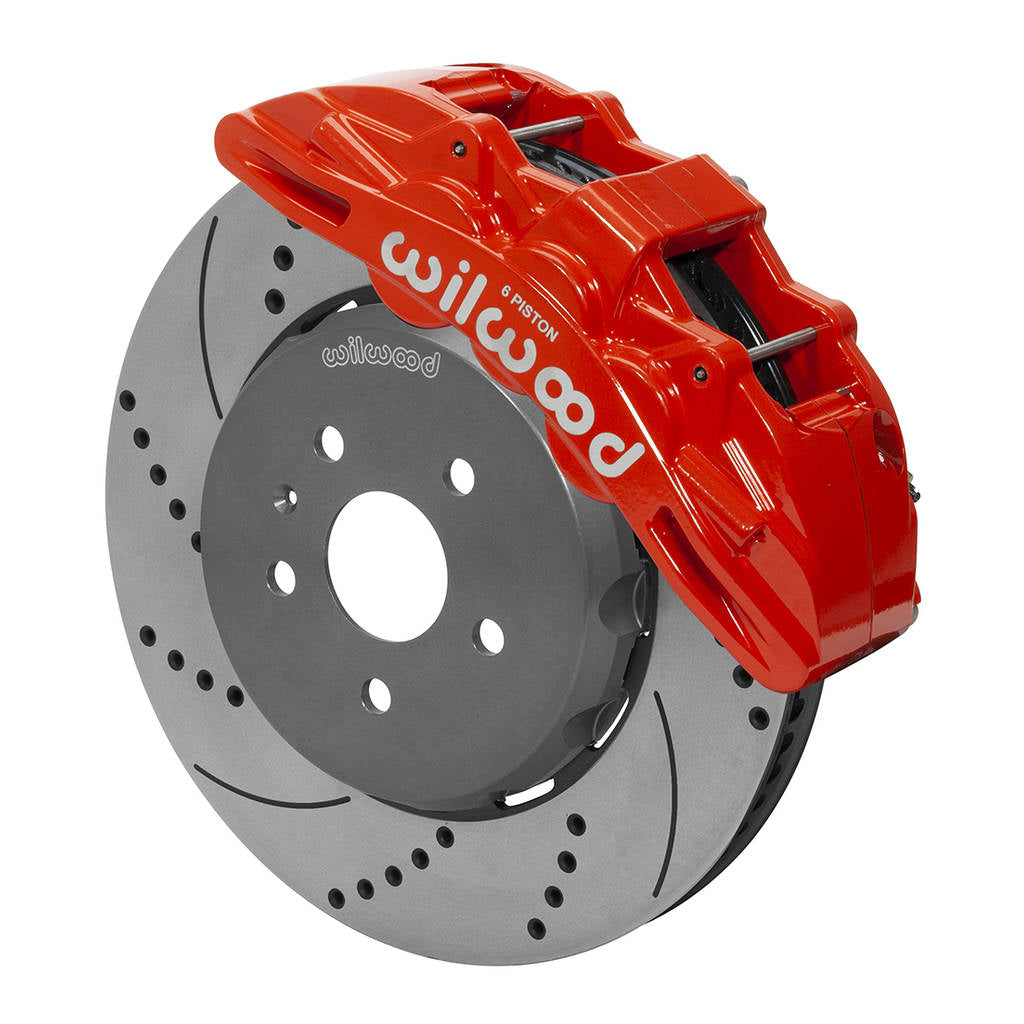 WILWOOD 140-15441-DR Kit,Front,16-19 Camaro,Sx6r,Lug Drive 15.00 Rotor,Drilled,Red,W/Lines Photo-0