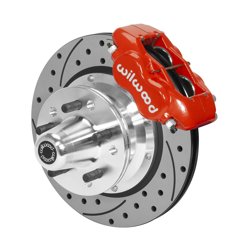 WILWOOD 140-15465-DR Kit,Front,Cdp,A,B,E,F,J Body 73-83,Disc Fdli,11.00 Rotor,Drilled,Red Photo-0