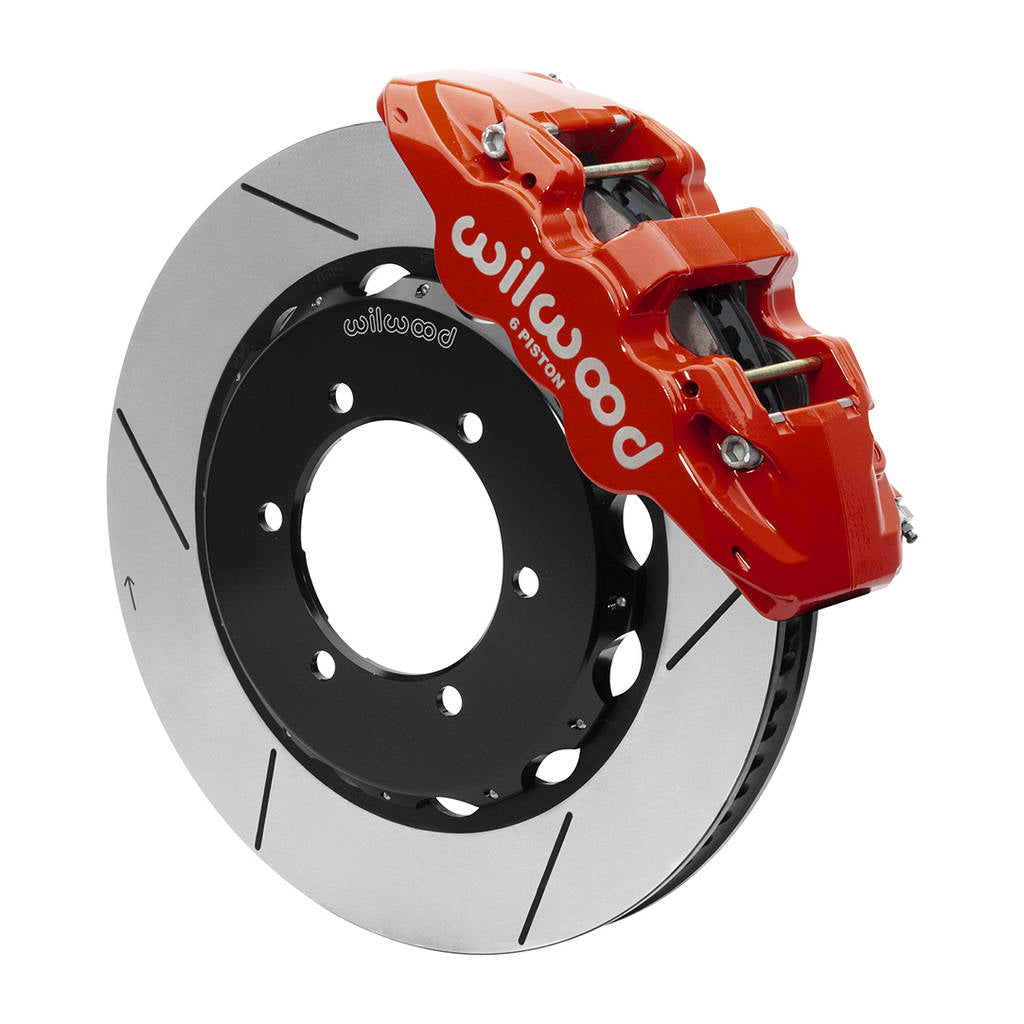 WILWOOD 140-15525-R Kit,Front,Nissan,Y61 Patrol,1997-2018 Aero6-Ds,14.25 Rotor,Red,W/Lines Photo-1