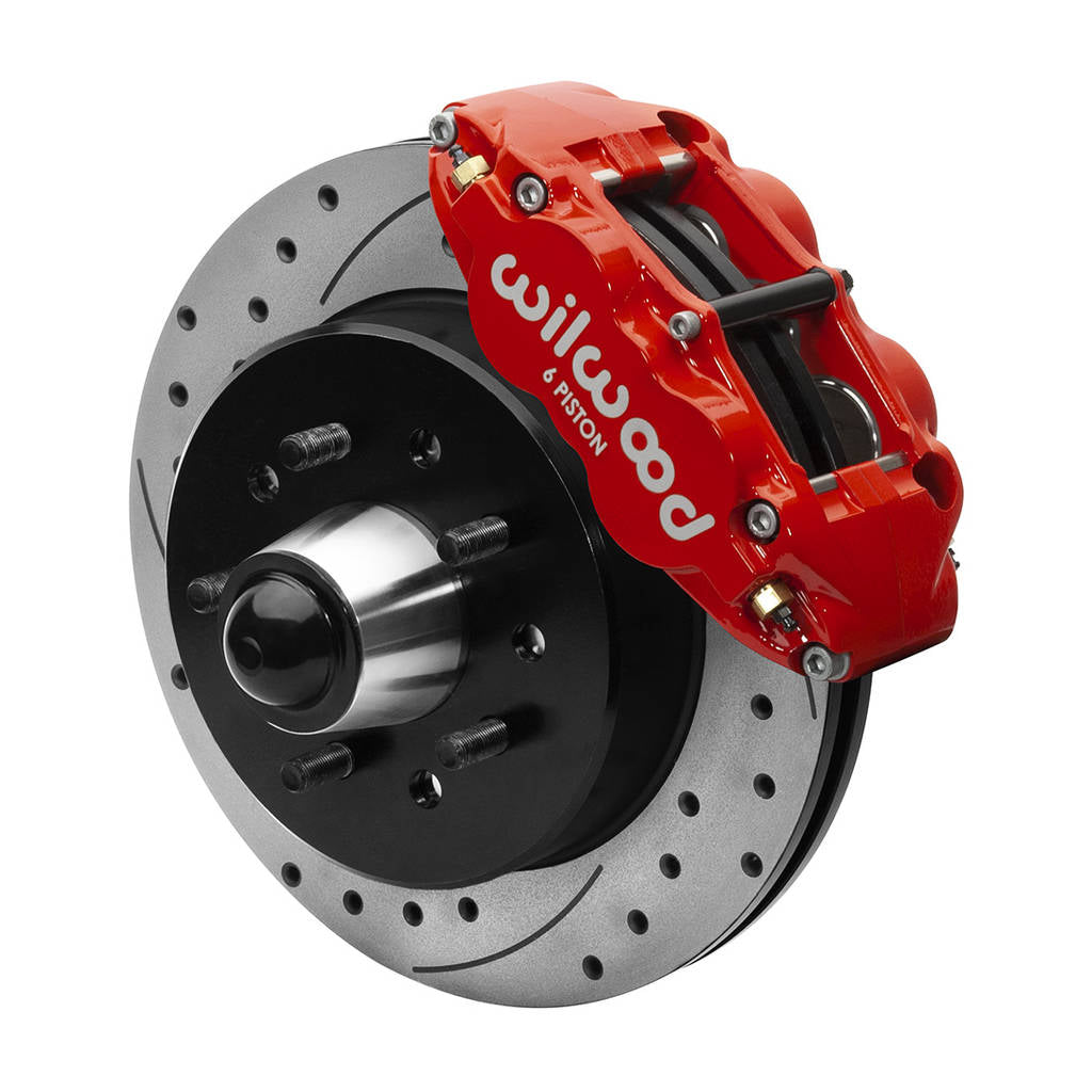 WILWOOD 140-15940-DR Kit,Front,Fnsl6r,Wwe 63-87 C10 Iron Pro Spindle,12.19 Rotor,5 Lug,Srp,Red Photo-0