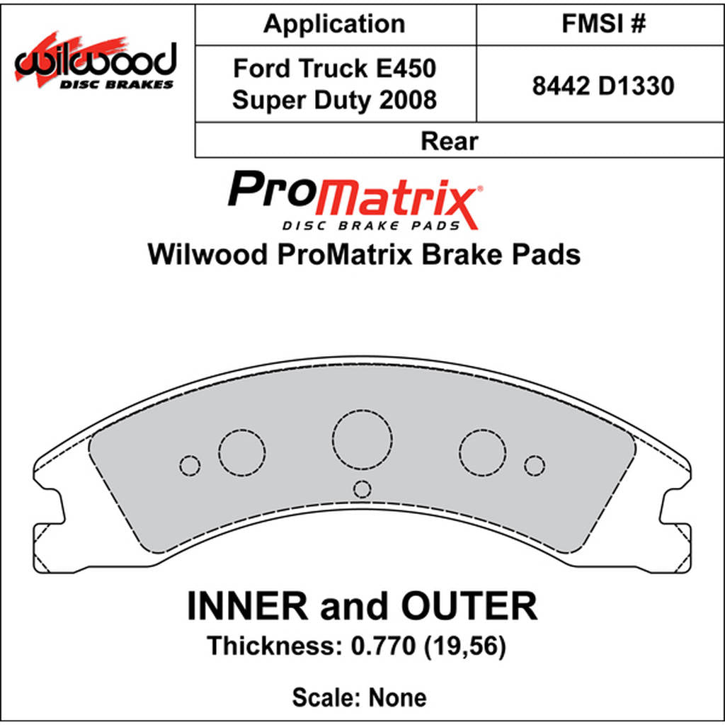 WILWOOD 150-D1330K Pad,D1330pm.770,Axle Set Photo-0