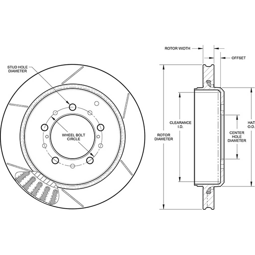 WILWOOD 160-15475-GTB Rotor1450-110cv442-066mjexxxxn 5x5.906,D/D,Gt Photo-2