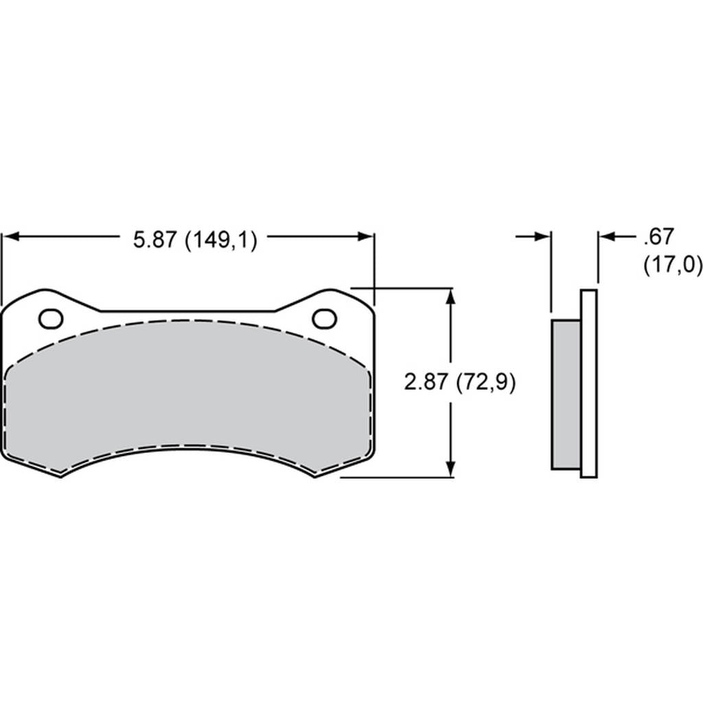 WILWOOD 15E-12604K Pad,6617e,Aero,Polymatrix,Axle Set Photo-0