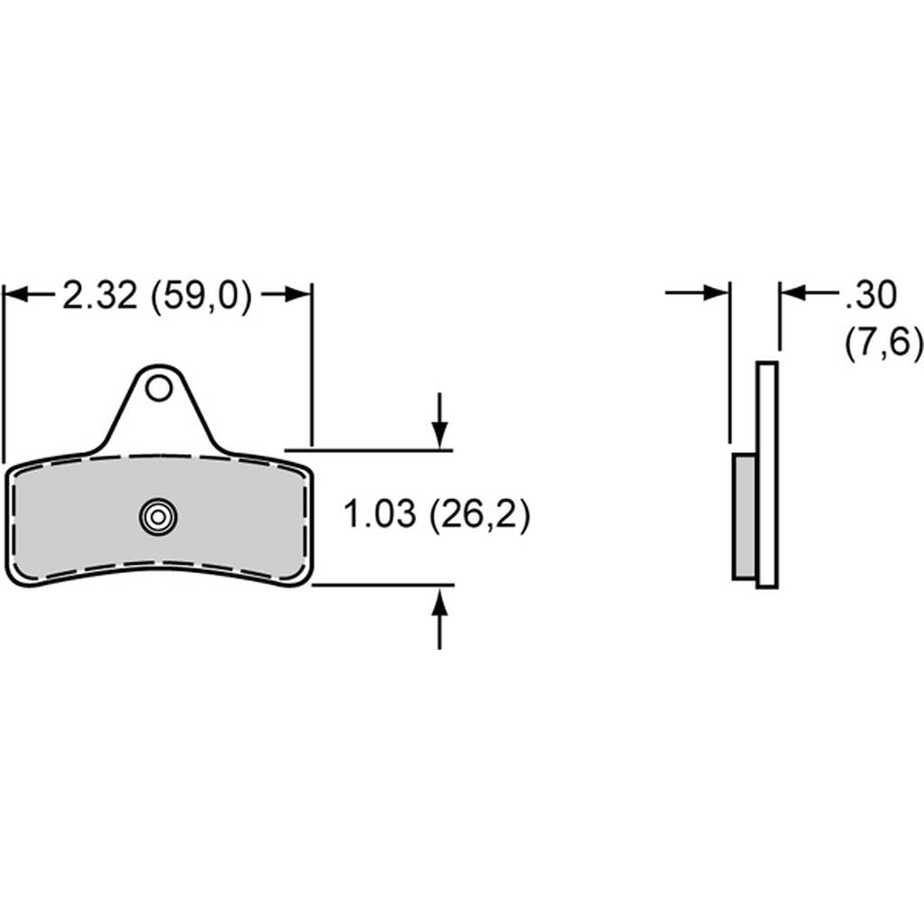 WILWOOD 150-5602K Pad,Go-Kart,2-Pk Photo-0