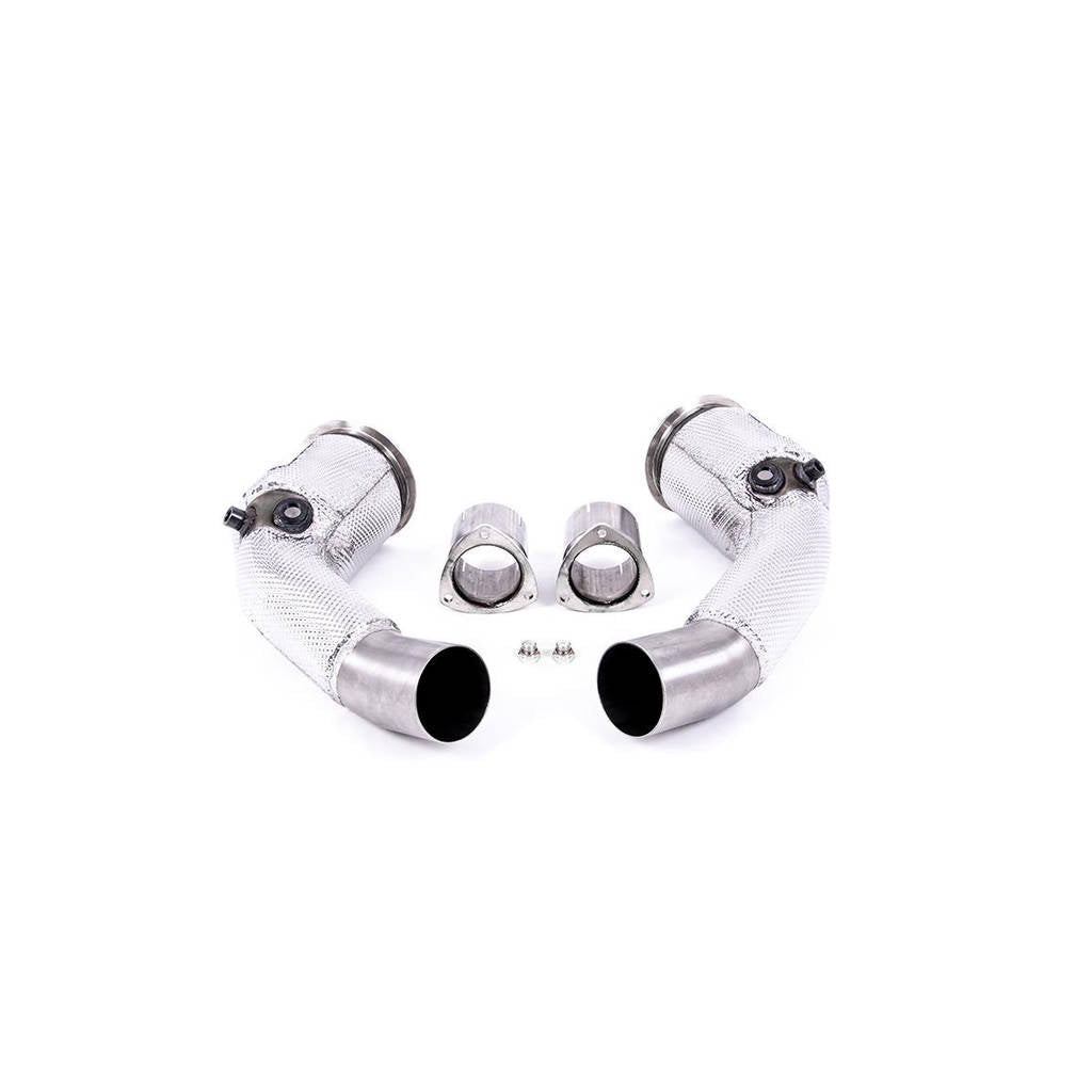 MILLTEK SSXAU908 Large-bore Downpipes and Cat Bypass Pipes AUDI RS6 C8 4.0 V8 bi-turbo (Non OPF/GPF) 2020 - 2022 Photo-0