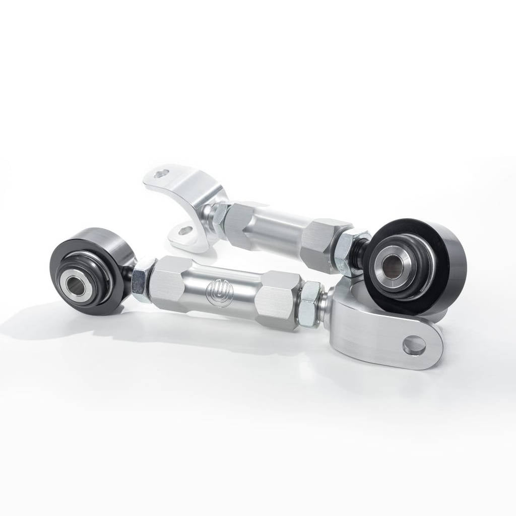 UNPLUGGED PERFORMANCE UP-M3MY-314-1.1 Rear Billet Adjustable Toe Arms (Sealed Bushing Version) for TESLA Model 3 / Model Y Photo-0