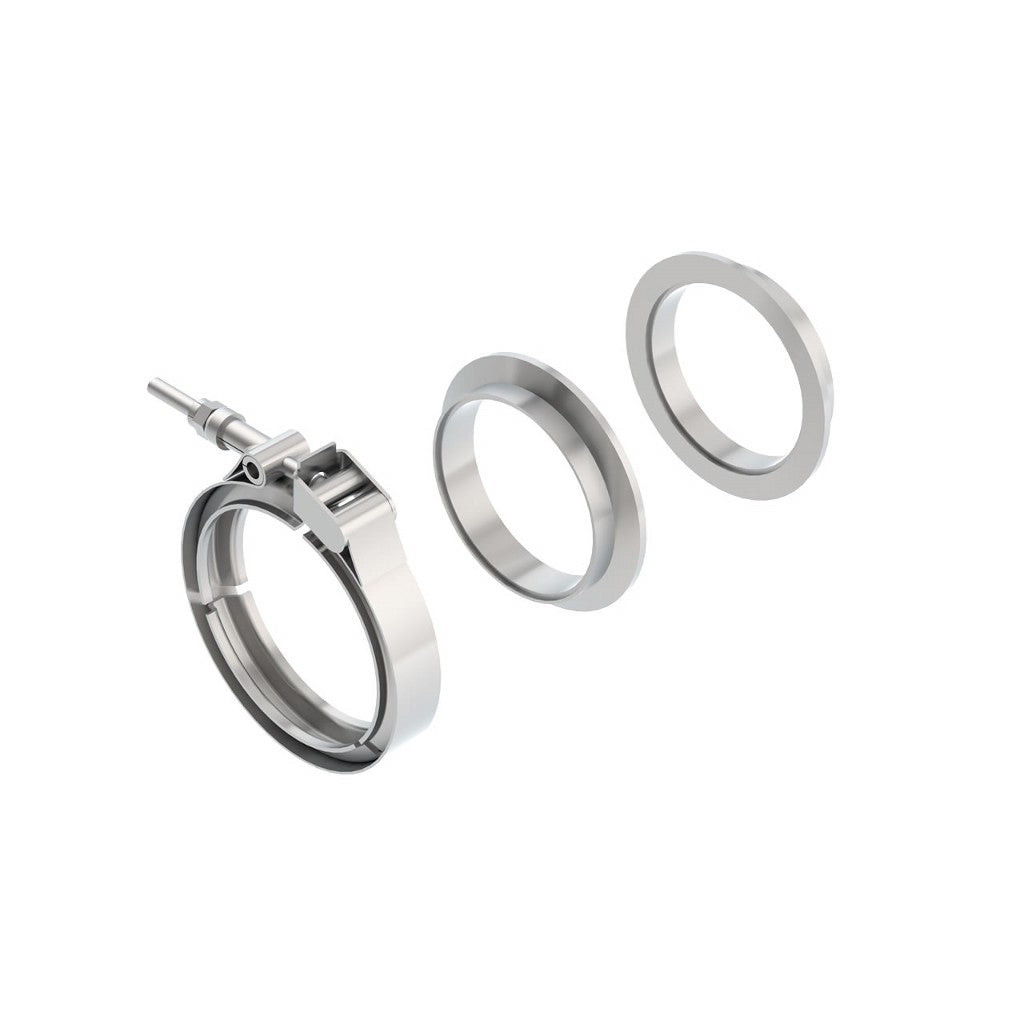 BORLA 18009 CLAMP: V-BAND 3" T304SS 3 pcs.: Male Flange, Female flange, Clamp Photo-0