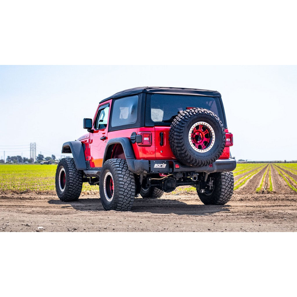 BORLA 140846 Exhaust System Cat-Back Touring, 2.5" (2.5" Turndown Tip) for JEEP Wrangler 3.6L (JL) 2018- Photo-1