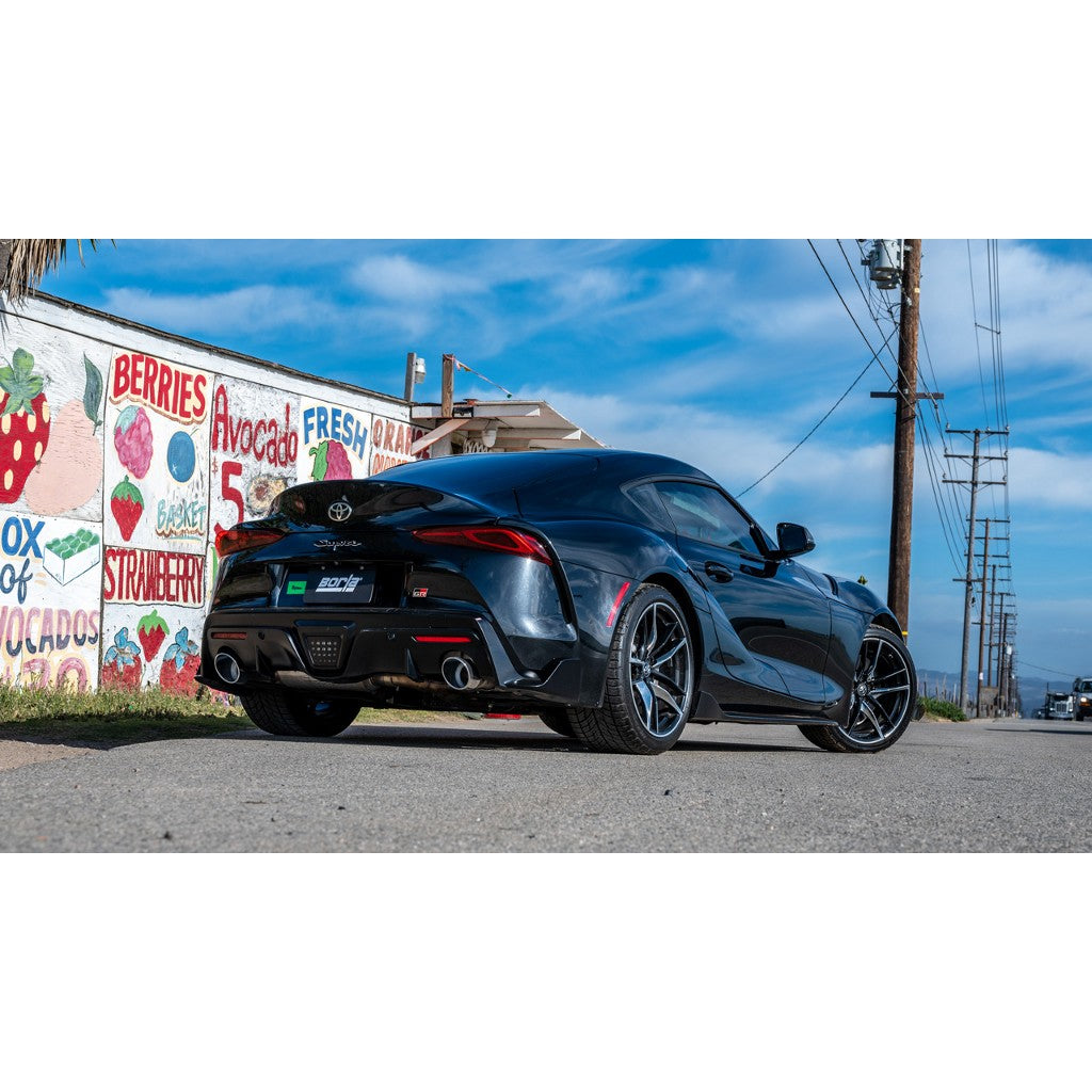 BORLA 140826 Exhaust System Cat-Back 3", ATAK (Bright Chrome Tips) for TOYOTA Supra GR (A90 / A91) 2020-2025 Photo-1