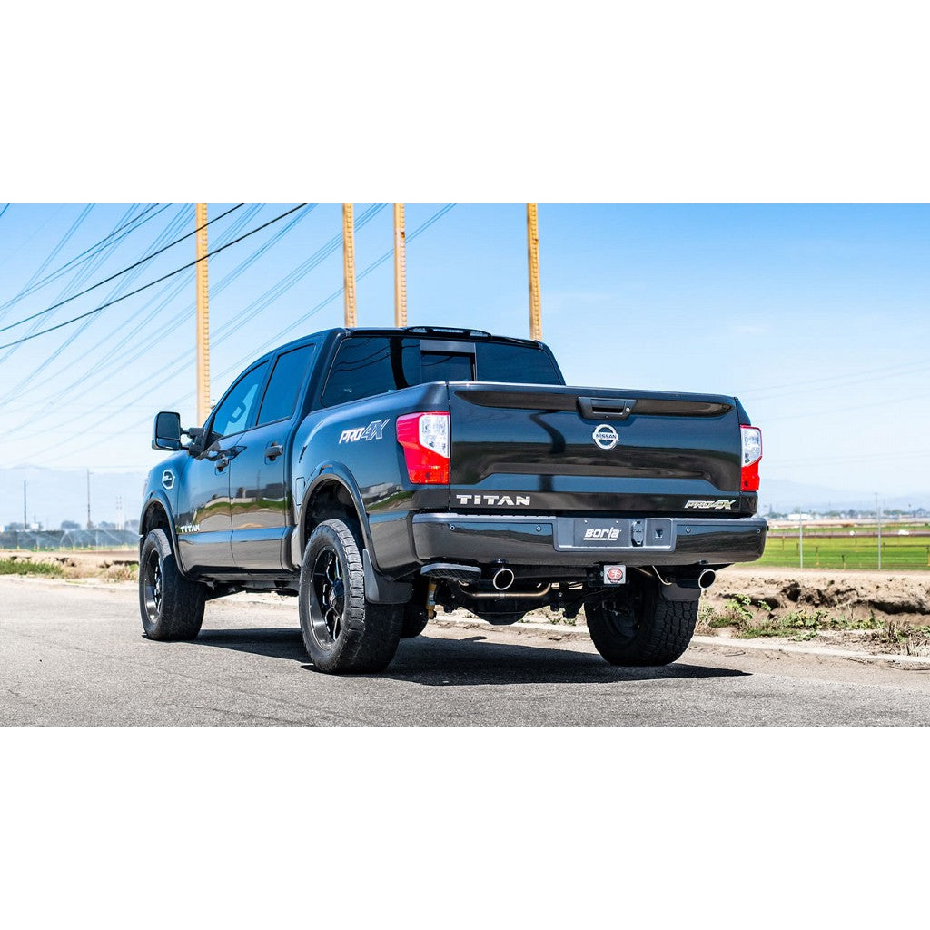 BORLA 140796 Cat-Back™ System TITAN '16-'21 5.6L V8 AT 2+4WD 4DR CC SB EC STB 139.8" WB 2.25" "S-TYPE" S RD RL AC SR TIP: 4.0 Photo-1