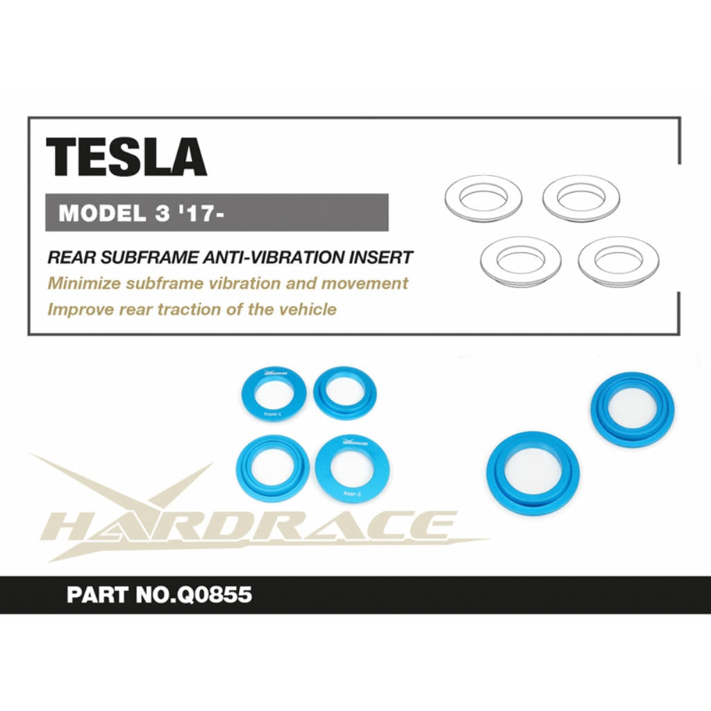 HARDRACE Q0855 Rear Subframe Anti-vibration Insert for TESLA Model 3 2017- Photo-2