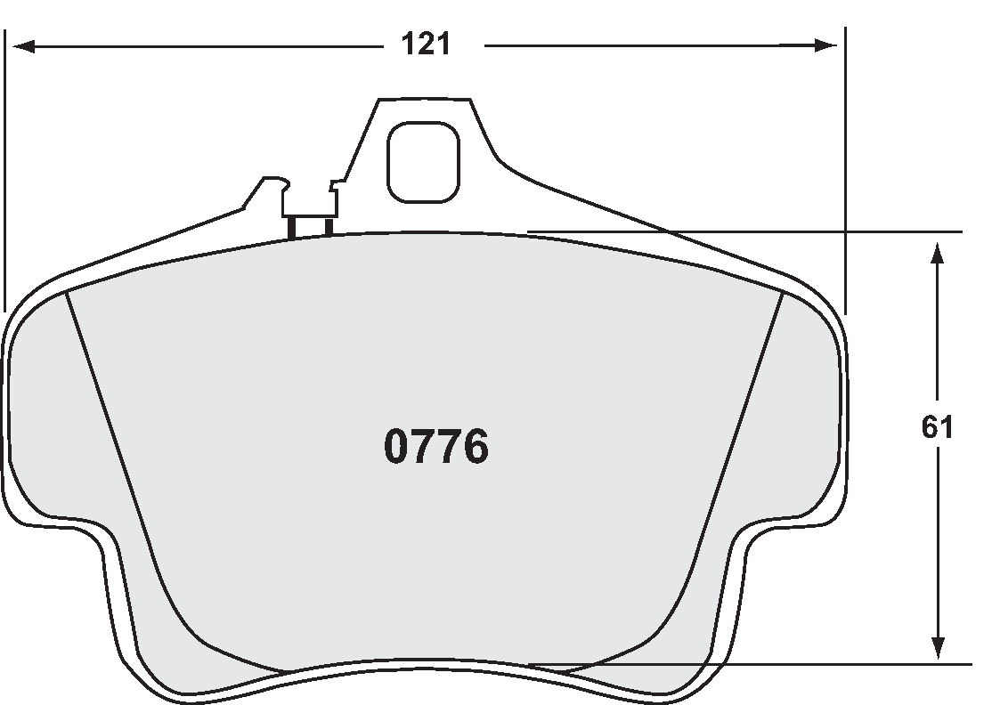 PFC 0776.10 Rear brake pads Z-RATED PORSCHE 996/997 (ex 997 Turbo/GT3) Photo-0