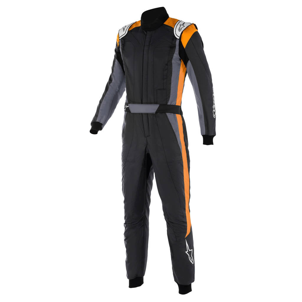 ALPINESTARS 3352022_1204_54 GP PRO COMP V2 Race suit, FIA 8856-2018, black/asphalt/orange fluo, Size 54 Photo-0