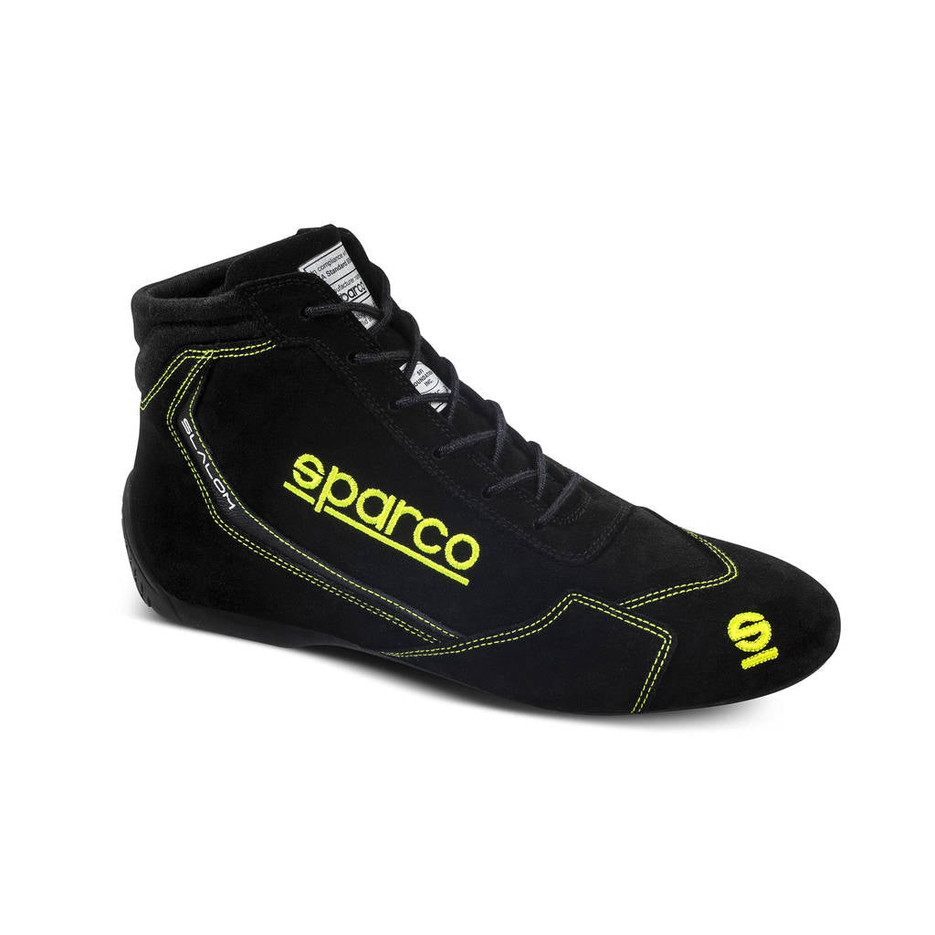 SPARCO 00129538NRGF Racing shoes SLALOM 2022, FIA 8856-2018, black/yellow, size 38 Photo-0