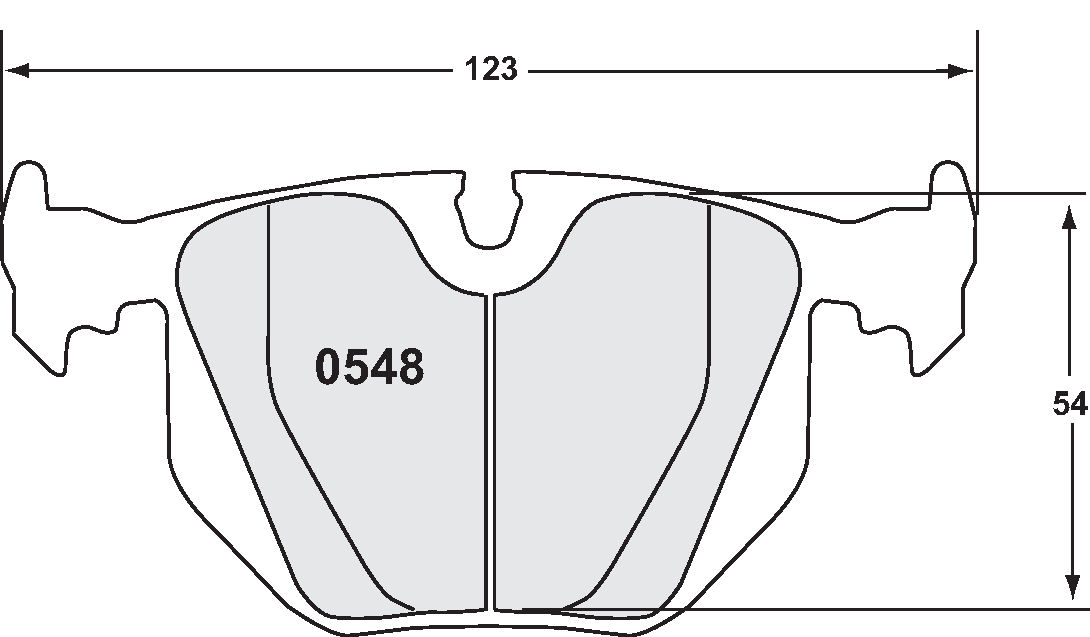PFC 0548.11 Rear Brake Pads for BMW 330i (E46) / M3 (E46) / Z4 M Coupe (08 Compound, 16mm) Photo-0