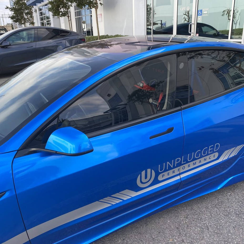 UNPLUGGED PERFORMANCE UP-M3-347-5.1 Rear Windshield Replacement, Lexan for TESLA Model 3 Photo-4