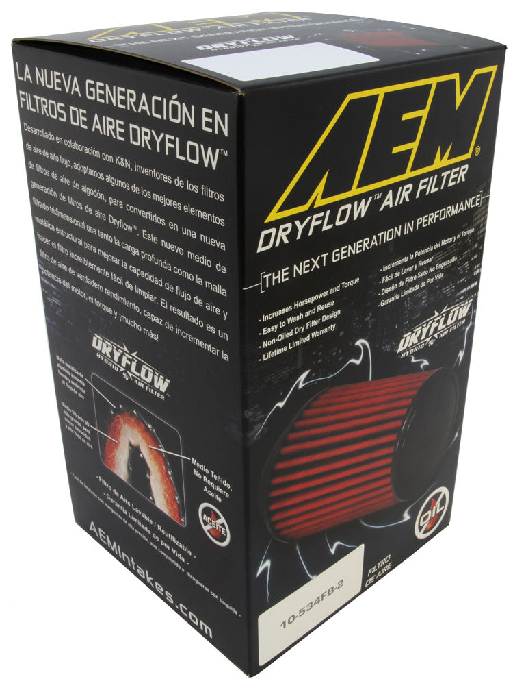 AEM 21-2057DK DryFlow Air Filter Kit 4" x 7" Photo-1