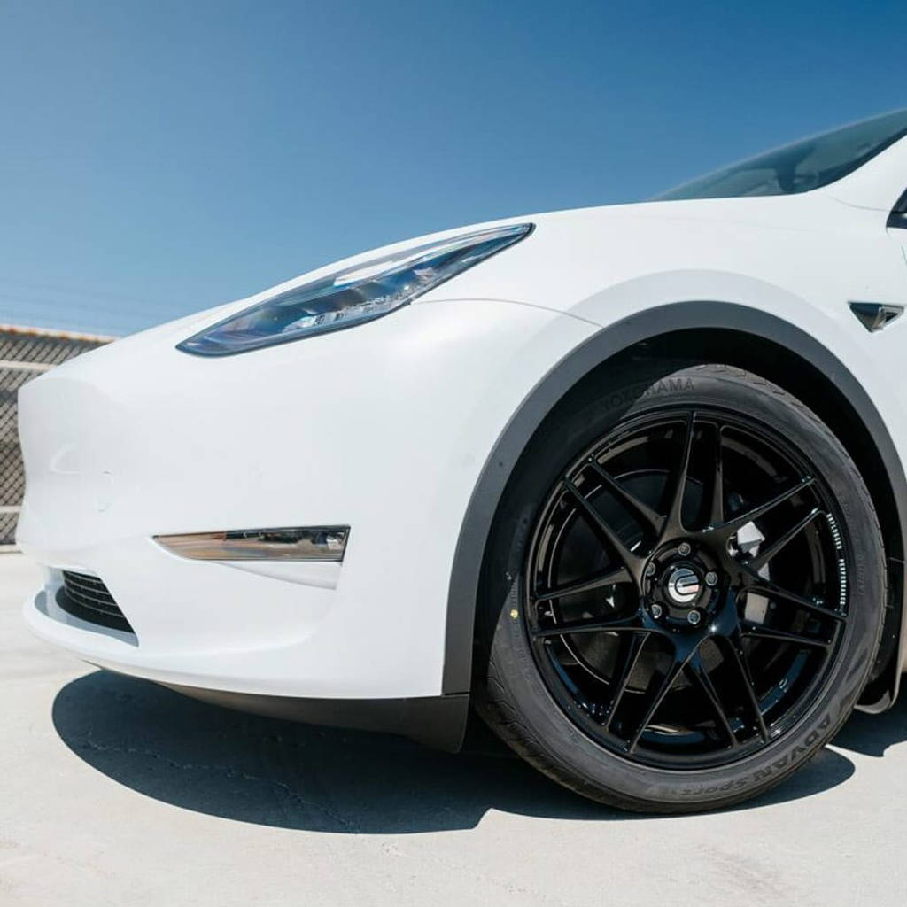 UNPLUGGED PERFORMANCE UP-M3MY-357-3.1 Spare Wheel UP x BBS Flugplatz (FP) 20x9+32 Gloss Black 1pc for TESLA Model 3 / Y Photo-1