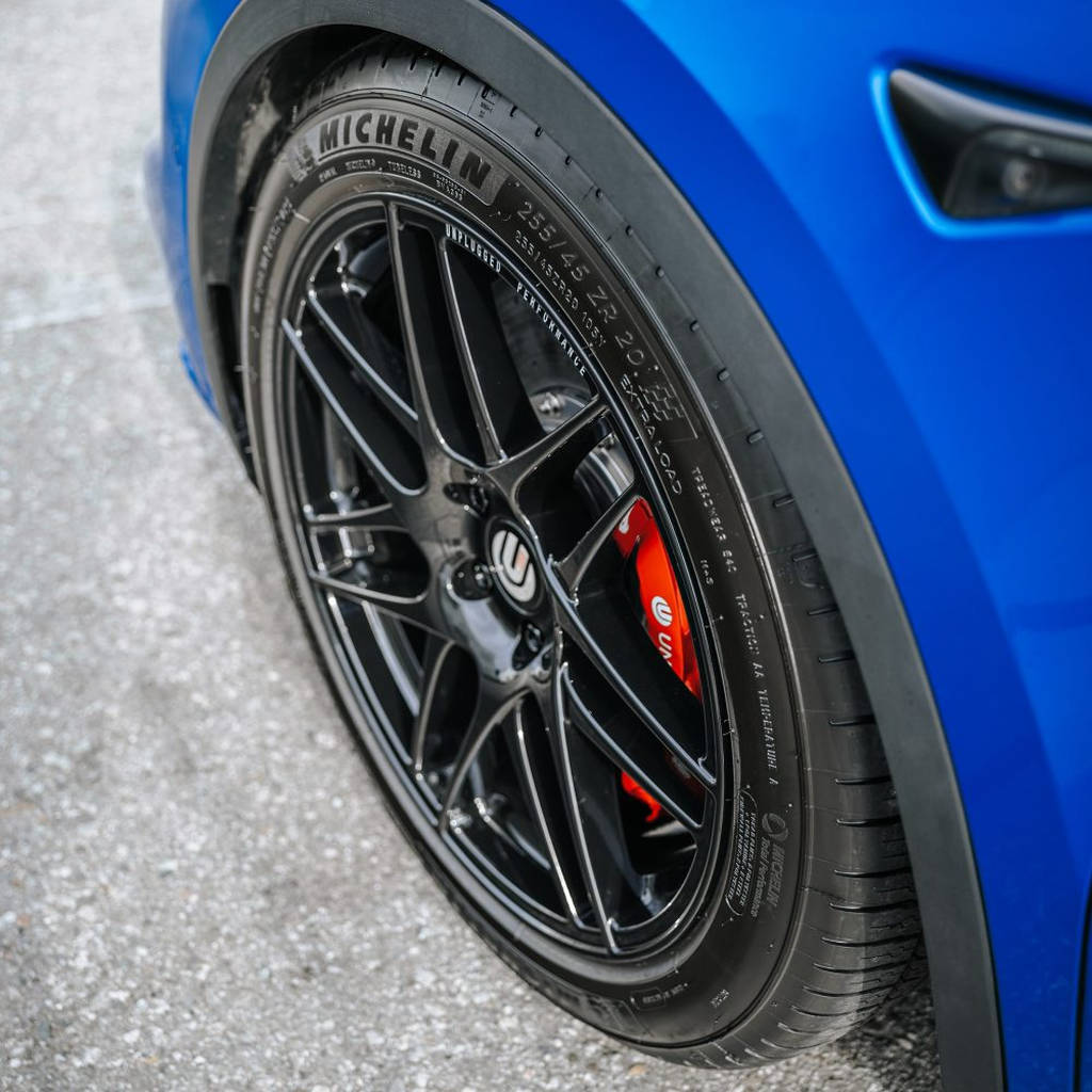UNPLUGGED PERFORMANCE UP-M3MY-357-3.1 Spare Wheel UP x BBS Flugplatz (FP) 20x9+32 Gloss Black 1pc for TESLA Model 3 / Y Photo-19