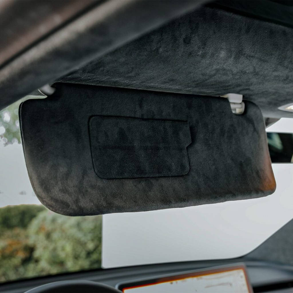 UNPLUGGED PERFORMANCE UP-MY-331-1.1 Alcantara Headliner Upgrade Kit, for TESLA Charcoal Black (Core Exchange) for TESLA Model Y Photo-1