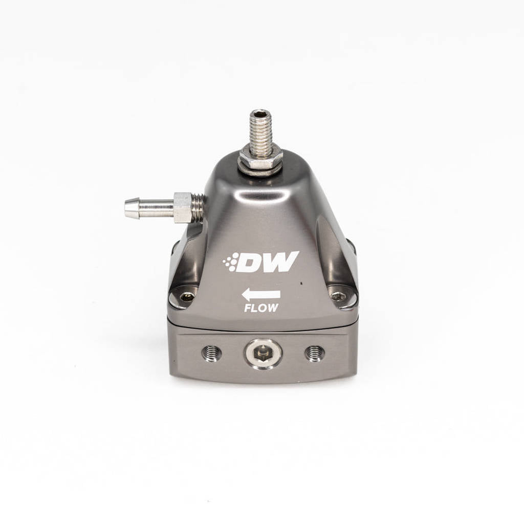 DEATSCHWERKS 6-1001-FRT DWR1000iL in-line adjustable fuel pressure regulator, universal fitment - titanium Photo-0