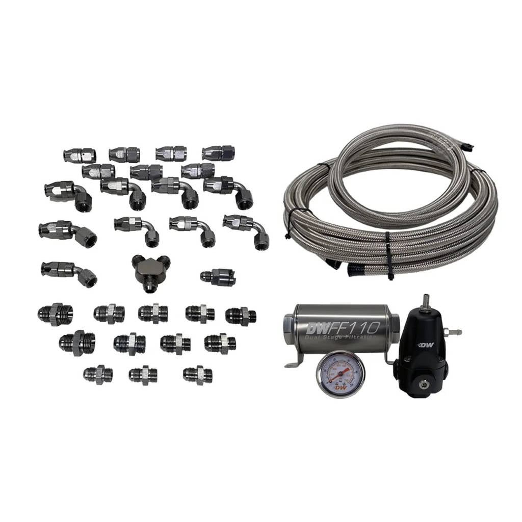 DEATSCHWERKS 6-616 X2 Series Pump Module -8AN feed with -6AN return PTFE Plumbing Kit for 2008+ Subaru Photo-0