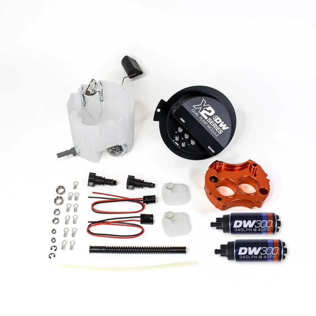 DEATSCHWERKS 9-301-7002 X2 Series Fuel Pump Module with 2 DW300s for 2010-15 Camaro LS 3.7 V6/SS LS3 6.2 Photo-0