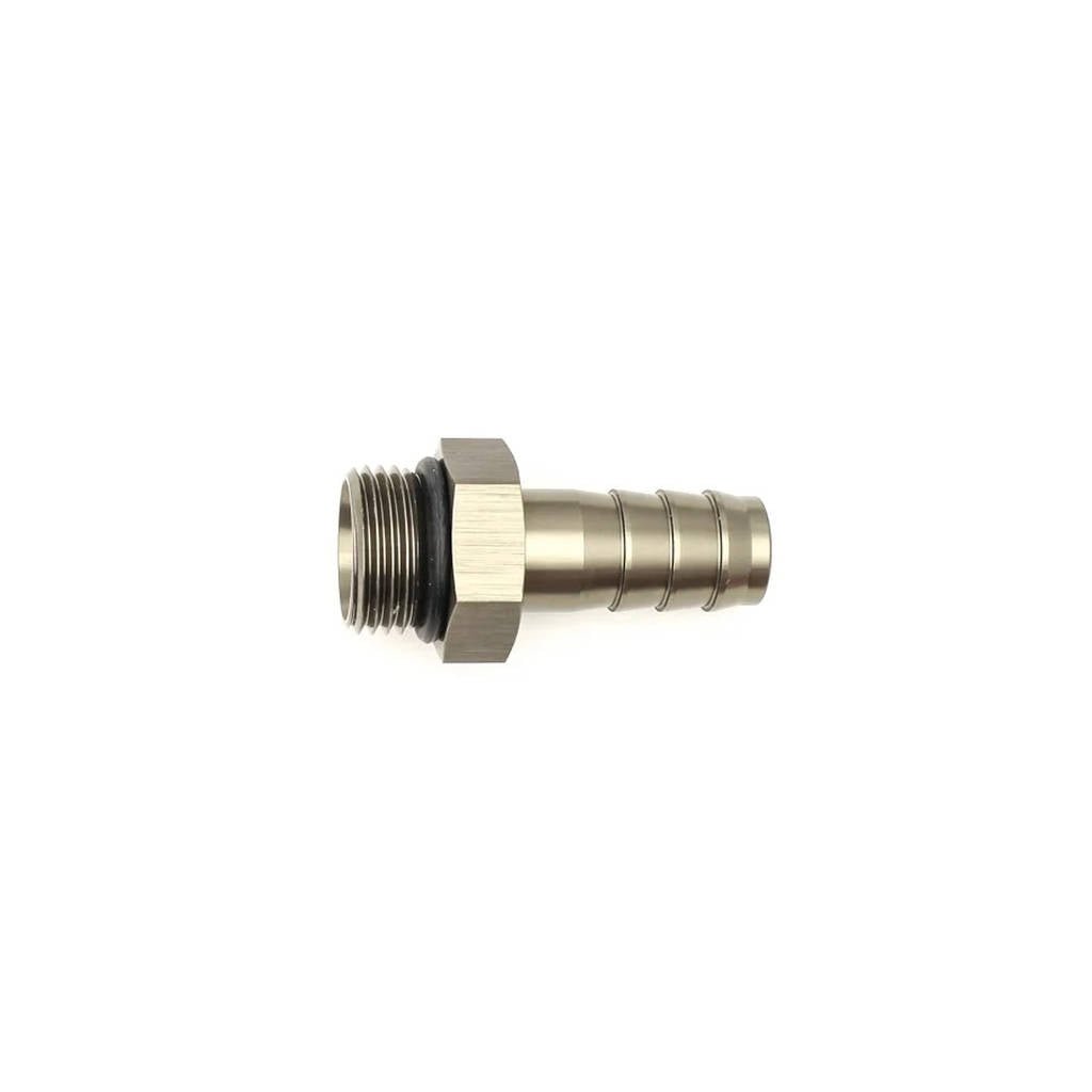 DEATSCHWERKS 6-02-0506 8AN ORB Male to 1/2-inch Male Triple Barb Fitting (incl O-Ring) Photo-0