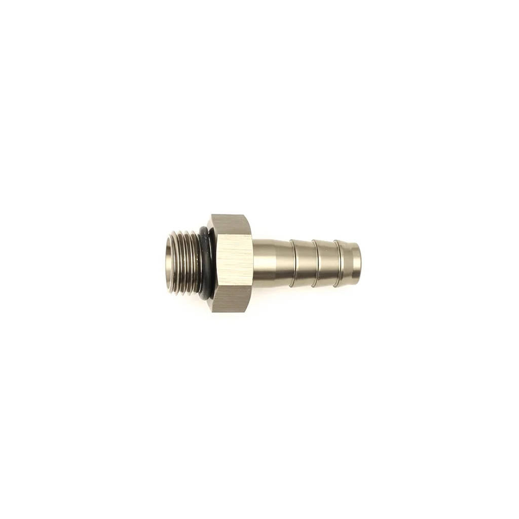 DEATSCHWERKS 6-02-0501 6AN ORB Male to 3/8-inch Male Triple Barb Fitting (incl O-Ring) Photo-0