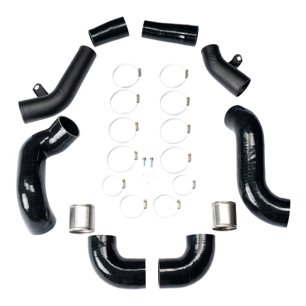 AMS ALP.07.14.0020-1 Turbo Kit 3" Lower Intercooler Pipes (OMEGA 9 / 13 / 14) for NISSAN GTR (R35) Photo-0