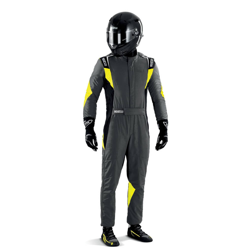 SPARCO 00114248GSGF Racing suit SUPERLEGGERA R564, FIA 8856-2018, grey/yellow, size 48 Photo-1