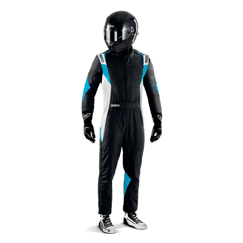 SPARCO 00114248NBAZ Racing suit SUPERLEGGERA R564, FIA 8856-2018, black/blue/white, size 48 Photo-1