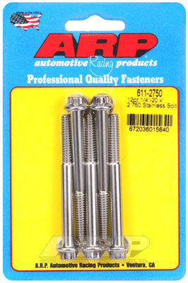 ARP 611-2750 SAE Bolt Kit 1/4-20 x 2.750 12pt SS bolts Photo-0