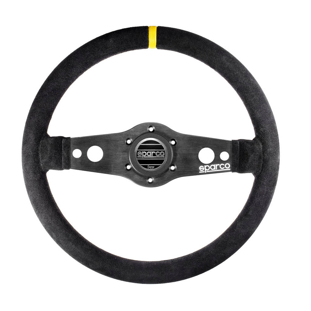 SPARCO 015R215FS R215 Steering wheel, suede, diameter 350 mm, rim 32/38 mm, flat Photo-0