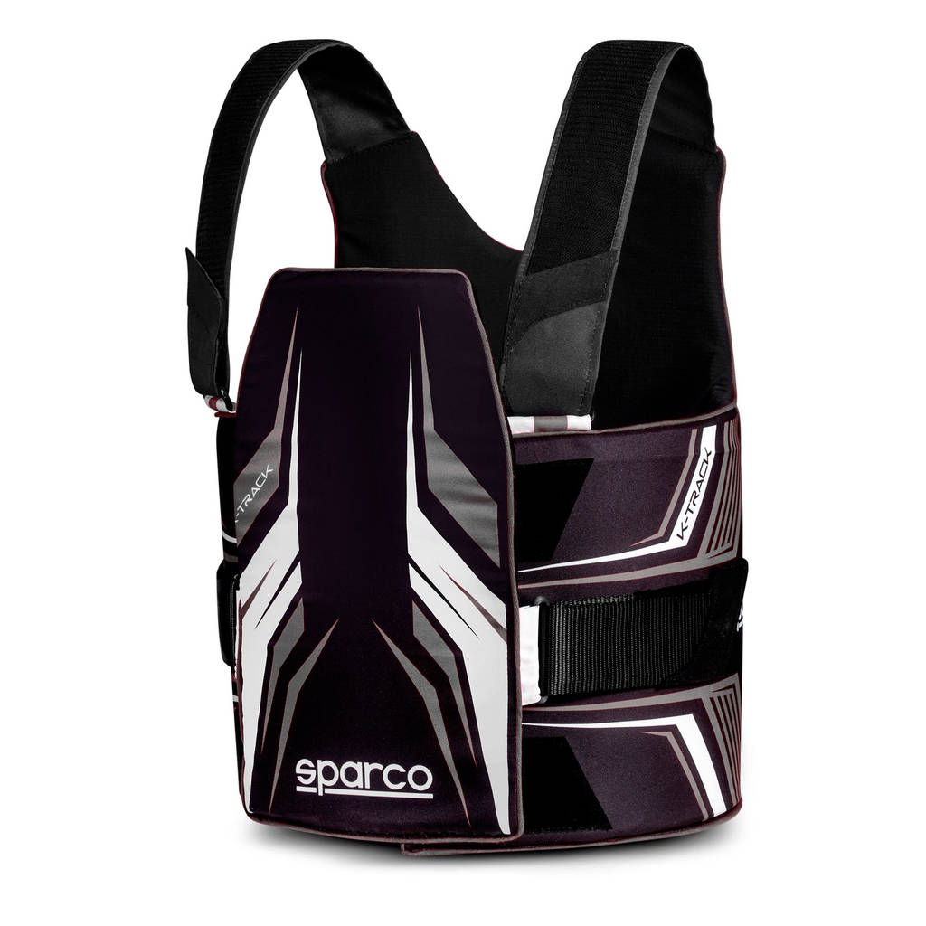 SPARCO 002406KNRBI4L K-TRACK Karting Rib Protector, FIA 8870-2018, black/white, size L Photo-0