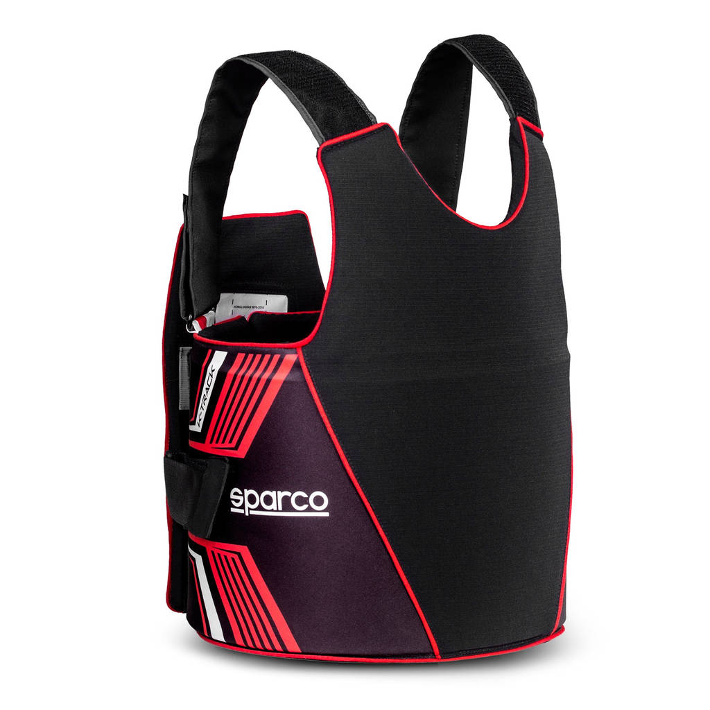 SPARCO 002406KNRRS4L K-TRACK Karting Rib Protector, FIA 8870-2018, black/red, size L Photo-2