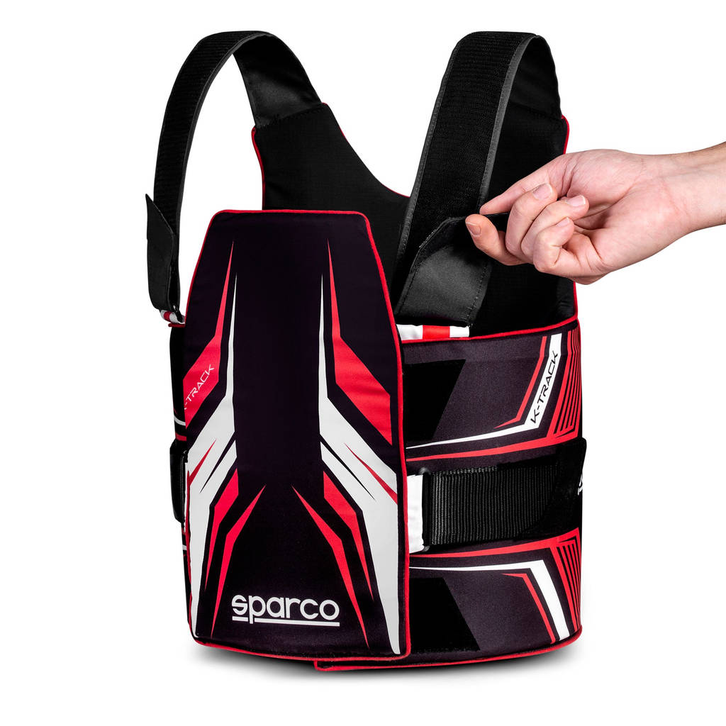 SPARCO 002406KNRRS4L K-TRACK Karting Rib Protector, FIA 8870-2018, black/red, size L Photo-3