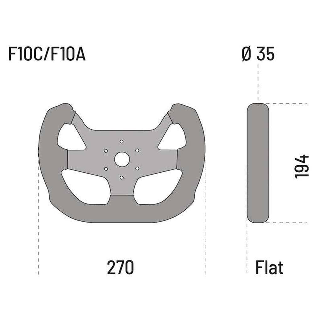 SPARCO 015P271SSN F-10A Steering wheel, suede, diameter 270mm, grip 35 mm, black, flat Photo-1