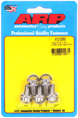 ARP 612-0560 SAE Bolt Kit 5/16-18 x 0.560 12pt SS bolts Photo-0