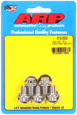 ARP 613-0500 SAE Bolt Kit 3/8-16 x 0.500 12pt SS bolts Photo-0